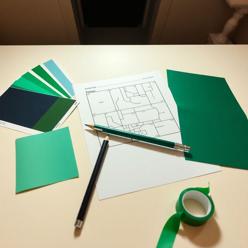 Flat-lay of creative agency tools on a cream surface