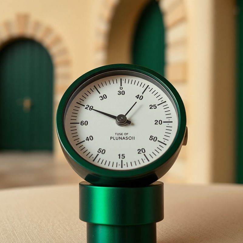 Macro photograph of a precision measurement dial instrument