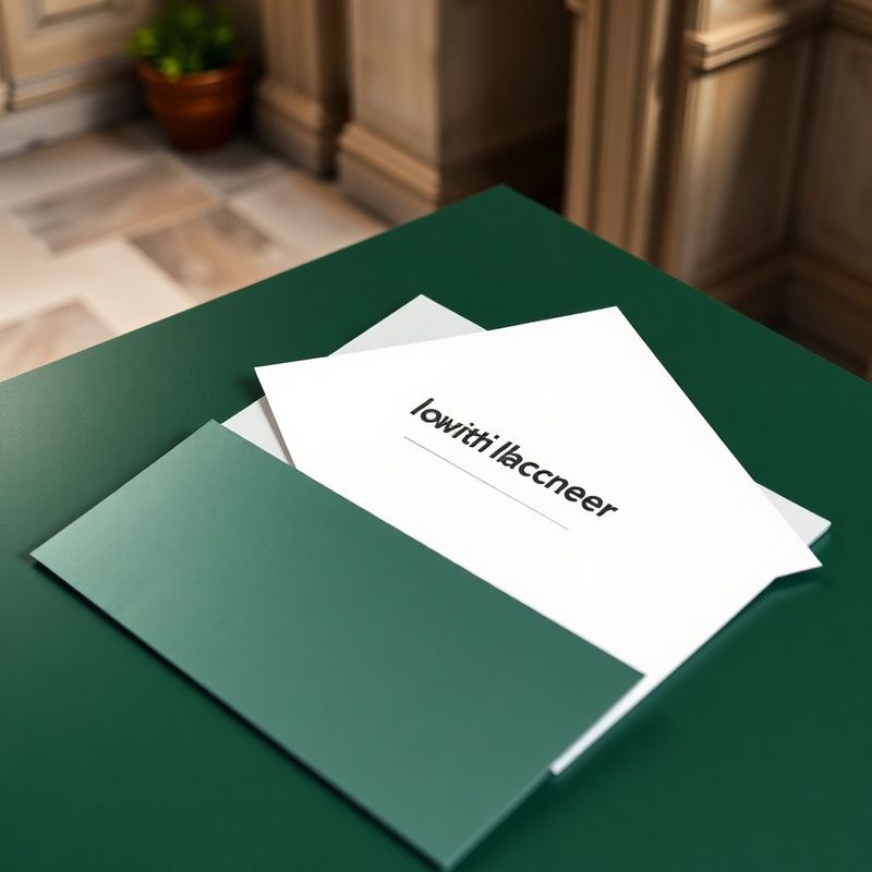 Logistics document folder on a forest green desk surface